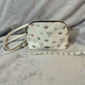 ICING White Crossbody Bag with Fun Prints